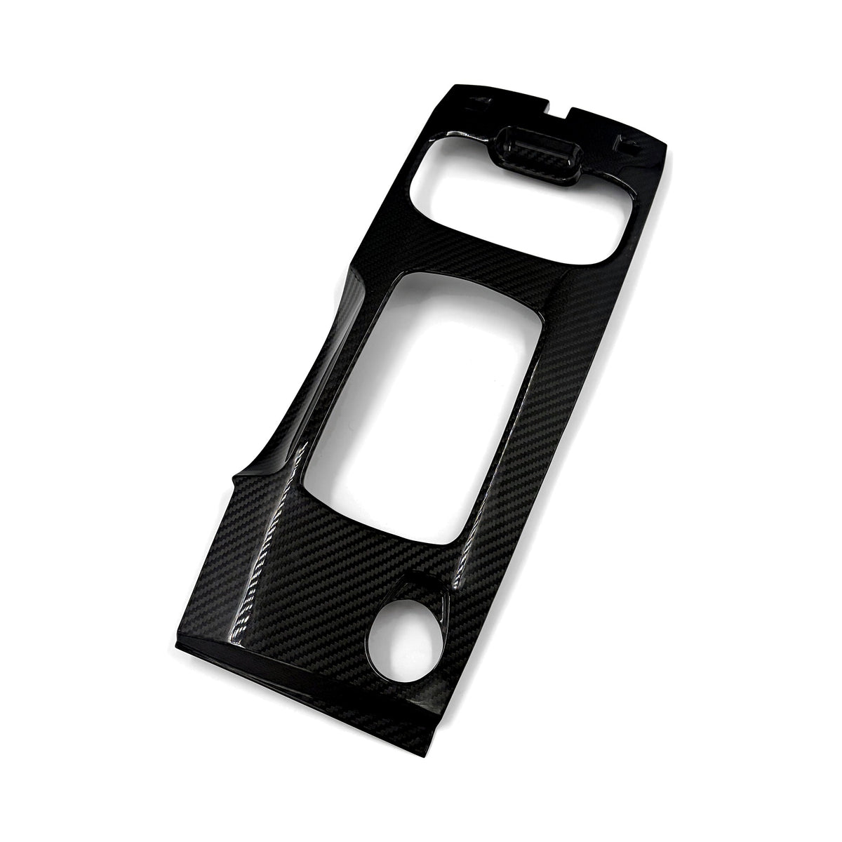 Gloss twill carbon fibre shifter surround overlay for the automatic Ford FG and FG-X Falcon