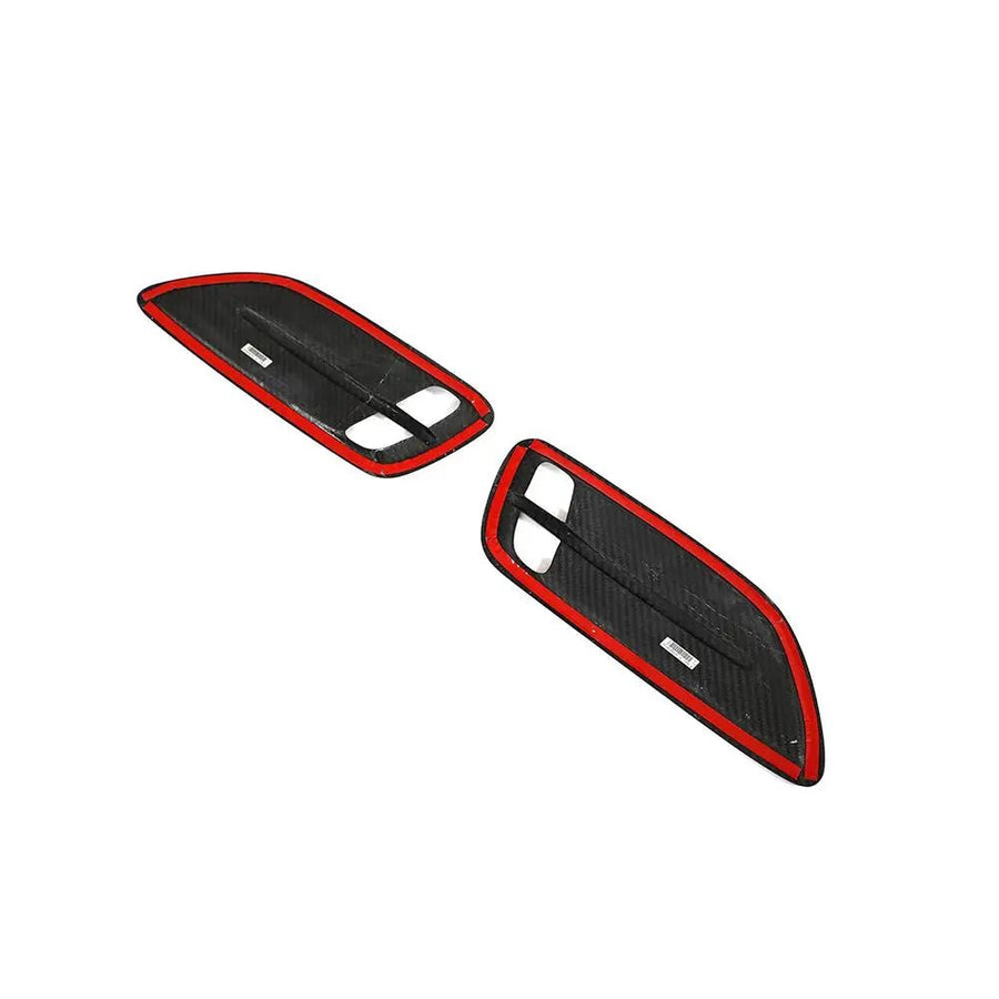 Kia Stinger GT dry carbon fibre hood vent covers underside with pre-applied 3M adhesive tape for easy installation – 2018 to 2023 fitment
