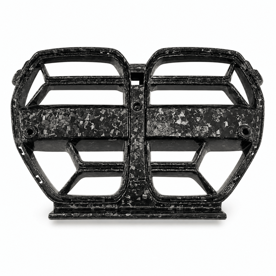 BMW G80 M3 forged carbon fiber CSL style front kidney grille for non-ACC models, full front view