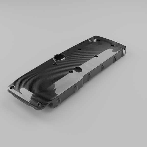 Ford Falcon FG Barra dry carbon fibre coil cover in gloss twill