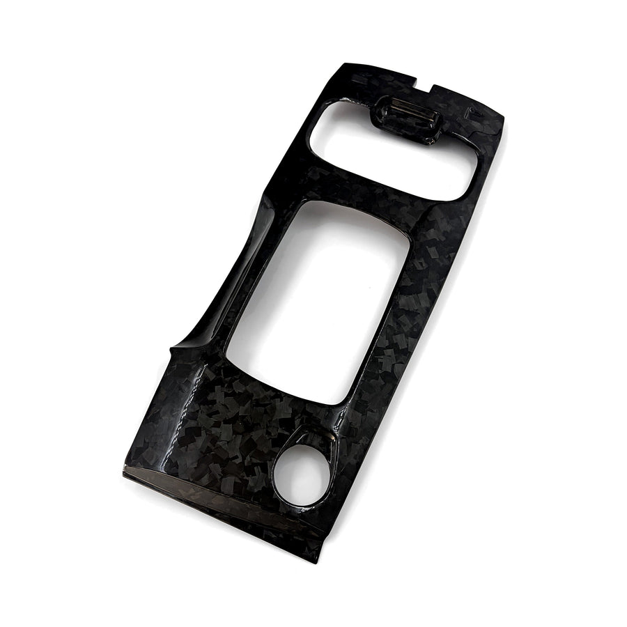 Gloss forged carbon fibre shifter surround overlay for the Ford FG and FG-X Falcon