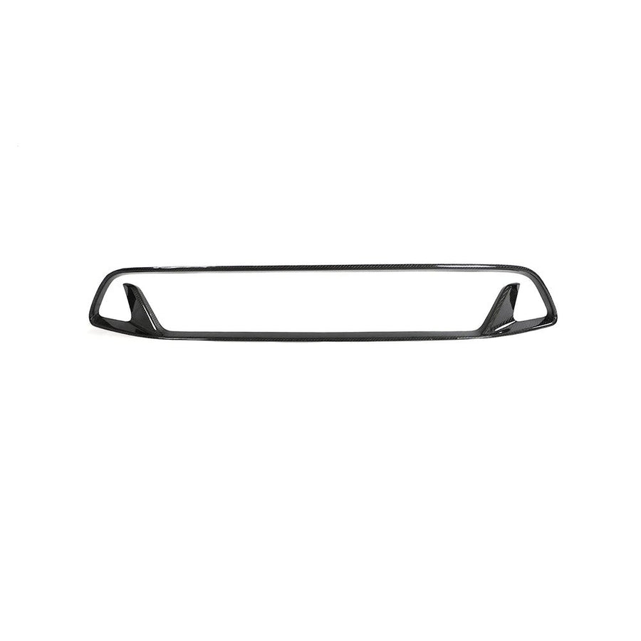 Kia Stinger GT carbon fibre front bumper lower grille trim front view – replacement carbon fibre lower grille insert for 2018 to 2022 Stinger CK
