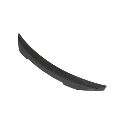 Kia Stinger GT carbon fibre rear spoiler wing side profile view – lightweight boot lid spoiler for 2018 to 2023 Kia Stinger GT and GT-Line