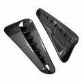 Underside view of Toyota GR Corolla dry carbon fibre side vents showing 3M automotive tape mounting and OEM-fit contour