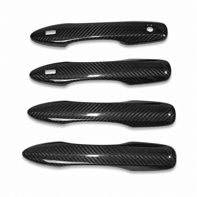 Toyota GR Corolla Dry Carbon Fibre Door Handle Cover in Gloss Twill finish – set of four matched prepreg covers by RB Innovations